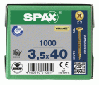 CABEZA MÚLTIPLE PLANA SPAX RANURA EN CRUZ Z2 ROSCA PARCIAL YELLOX 1000 UD.