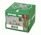 CABEZA PLANA SPAX-M T-STAR PLUS T15 ROSCA PARCIAL CUT WIROX 200 UD.