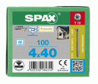 CABEZA GOTA DE SEBO SPAX-S A2 CABEZA PEQUEÑA T-STAR PLUS T15 CUT 100 UD.