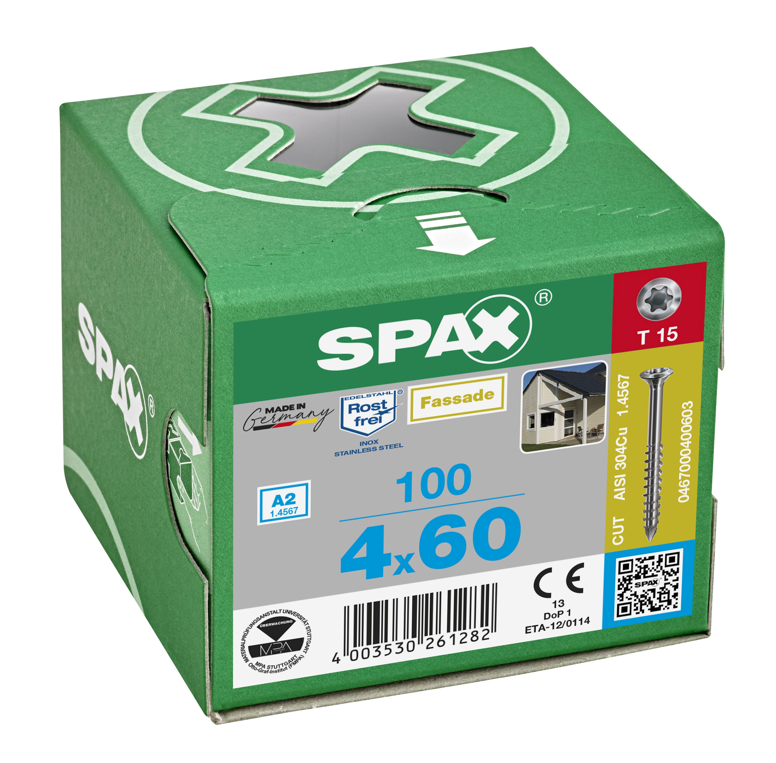 CABEZA GOTA DE SEBO SPAX-S A2 CABEZA PEQUEÑA T-STAR PLUS T15 ROSCA PARCIAL CUT 100 UD.
