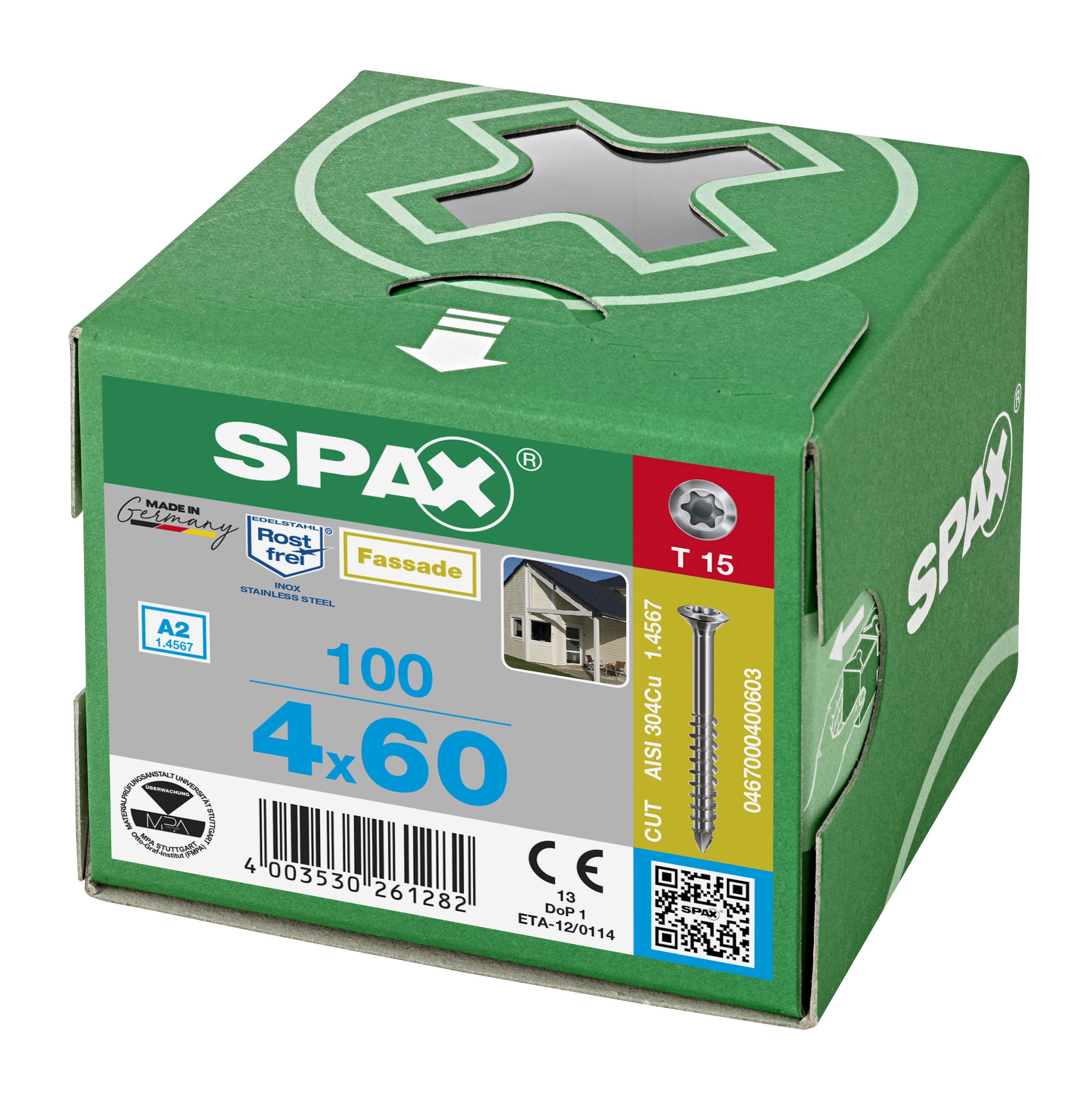 CABEZA GOTA DE SEBO SPAX-S A2 CABEZA PEQUEÑA T-STAR PLUS T15 ROSCA PARCIAL CUT 100 UD.