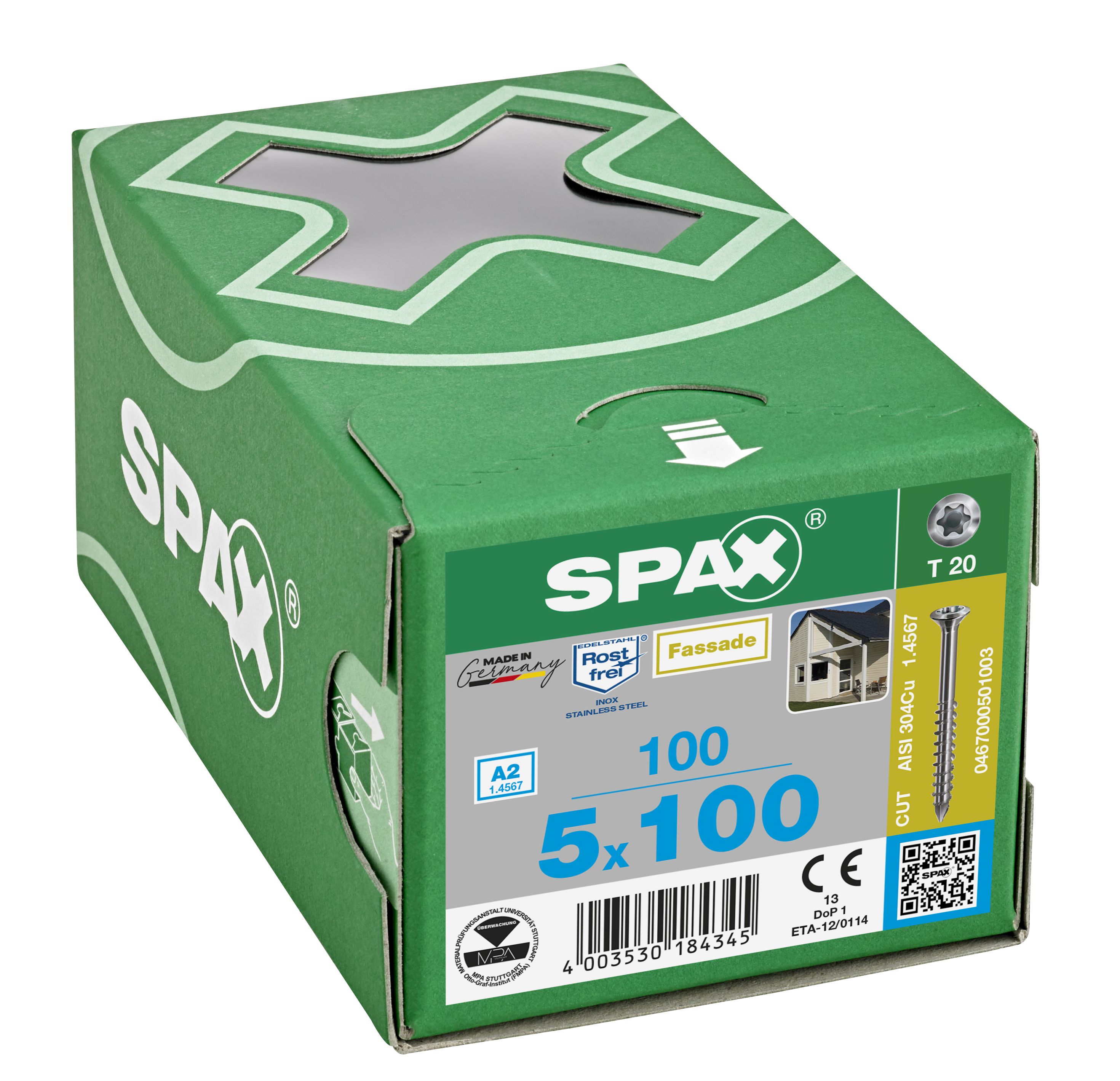 CABEZA GOTA DE SEBO SPAX-S A2 CABEZA PEQUEÑA T-STAR PLUS T20 CUT 100 UD.