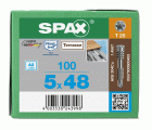 TERRAZA SPAX ALUMINIO A2 CABEZA CILÍNDRICA T-STAR PLUS T25 ROSCA DE FIJACIÓN PUNTA DE BROCA 100 UD.