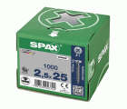 CABEZA PLANA SPAX-S NERVIOS DE FRENADO RANURA EN CRUZ Z1 ROSCA COMPLETA WIROX 1000 UD.