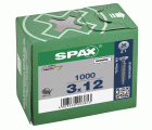 CABEZA PLANA SPAX-S NERVIOS DE FRENADO RANURA EN CRUZ Z1 ROSCA COMPLETA WIROX 1000 UD.