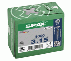 CABEZA PLANA SPAX-S NERVIOS DE FRENADO RANURA EN CRUZ Z1 ROSCA COMPLETA WIROX 1000 UD.
