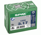 CABEZA PLANA SPAX-S NERVIOS DE FRENADO RANURA EN CRUZ Z1 ROSCA COMPLETA WIROX 1000 UD.