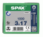 CABEZA PLANA SPAX-S NERVIOS DE FRENADO RANURA EN CRUZ Z1 ROSCA COMPLETA WIROX 1000 UD.