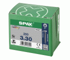CABEZA PLANA SPAX-S NERVIOS DE FRENADO RANURA EN CRUZ Z1 ROSCA COMPLETA WIROX 200 UD.
