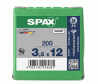 CABEZA MÚLTIPLE PLANA SPAX RANURA EN CRUZ Z2 ROSCA COMPLETA WIROX 200 UD.