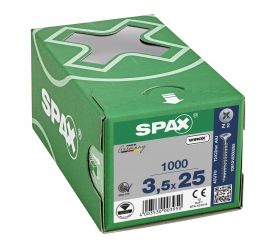 CABEZA MÚLTIPLE PLANA SPAX RANURA EN CRUZ Z2 ROSCA COMPLETA WIROX 1000 UD.