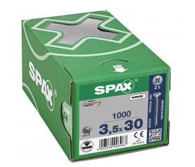 CABEZA MÚLTIPLE PLANA SPAX NERVIOS DE FRENADO RANURA EN CRUZ Z2 ROSCA COMPLETA WIROX 1000 UD.