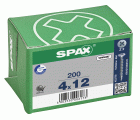 CABEZA MÚLTIPLE PLANA SPAX RANURA EN CRUZ Z2 ROSCA COMPLETA WIROX 200 UD.