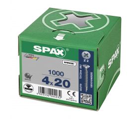 CABEZA MÚLTIPLE PLANA SPAX RANURA EN CRUZ Z2 ROSCA COMPLETA WIROX 1000 UD.