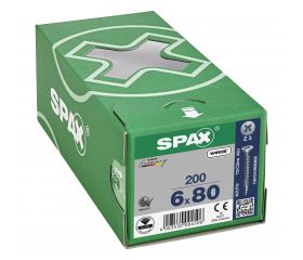 CABEZA MÚLTIPLE PLANA SPAX RANURA EN CRUZ Z3 ROSCA COMPLETA WIROX 200 UD.