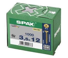 CABEZA MÚLTIPLE PLANA SPAX RANURA EN CRUZ Z2 ROSCA COMPLETA YELLOX 1000 UD.