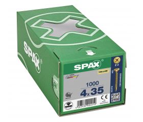 CABEZA MÚLTIPLE PLANA SPAX RANURA EN CRUZ Z2 ROSCA COMPLETA YELLOX 1000 UD.