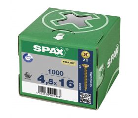 CABEZA MÚLTIPLE PLANA SPAX RANURA EN CRUZ Z2 ROSCA COMPLETA YELLOX 1000 UD.