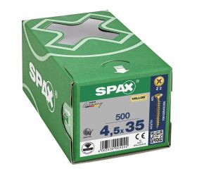 CABEZA MÚLTIPLE PLANA SPAX RANURA EN CRUZ Z2 ROSCA COMPLETA YELLOX 500 UD.