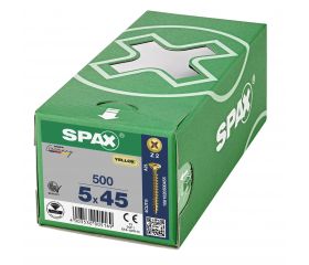 CABEZA MÚLTIPLE PLANA SPAX RANURA EN CRUZ Z2 ROSCA COMPLETA YELLOX 500 UD.