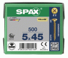 CABEZA MÚLTIPLE PLANA SPAX RANURA EN CRUZ Z2 ROSCA COMPLETA YELLOX 500 UD.