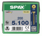 CABEZA MÚLTIPLE PLANA SPAX RANURA EN CRUZ Z2 ROSCA PARCIAL YELLOX 200 UD.