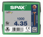 CABEZA MÚLTIPLE PLANA SPAX RANURA EN CRUZ Z2 ROSCA COMPLETA BRONCE 1000 UD.