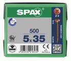 CABEZA MÚLTIPLE PLANA SPAX RANURA EN CRUZ Z2 ROSCA COMPLETA BRONCE 500 UD.