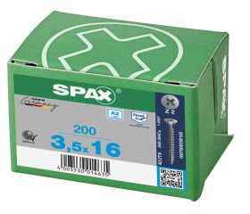 CABEZA MÚLTIPLE PLANA SPAX A2 RANURA EN CRUZ Z2 ROSCA COMPLETA 200 UD.