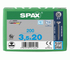 CABEZA MÚLTIPLE PLANA SPAX A2 RANURA EN CRUZ Z2 ROSCA COMPLETA 200 UD.