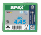 CABEZA MÚLTIPLE PLANA SPAX A2 RANURA EN CRUZ Z2 ROSCA COMPLETA 200 UD.