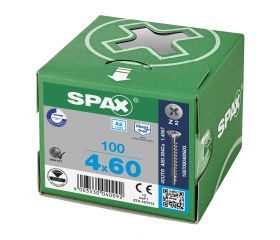 CABEZA MÚLTIPLE PLANA SPAX A2 RANURA EN CRUZ Z2 ROSCA COMPLETA 100 UD.