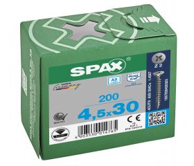 CABEZA MÚLTIPLE PLANA SPAX A2 RANURA EN CRUZ Z2 ROSCA COMPLETA 200 UD.