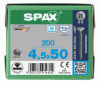 CABEZA MÚLTIPLE PLANA SPAX A2 RANURA EN CRUZ Z2 ROSCA COMPLETA 200 UD.