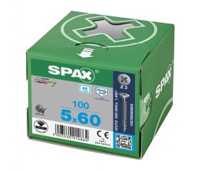 CABEZA MÚLTIPLE PLANA SPAX A2 RANURA EN CRUZ Z2 ROSCA COMPLETA 100 UD.