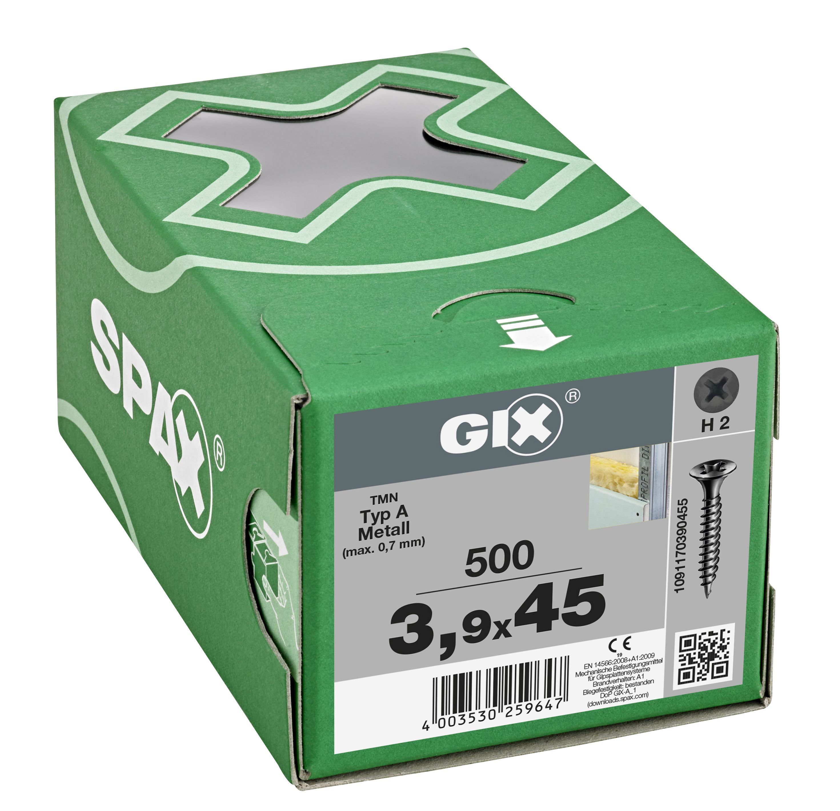 CABEZA DE TROMPETA GIX-A H2 ROSCA FINA FOSFATADO 500 UD.