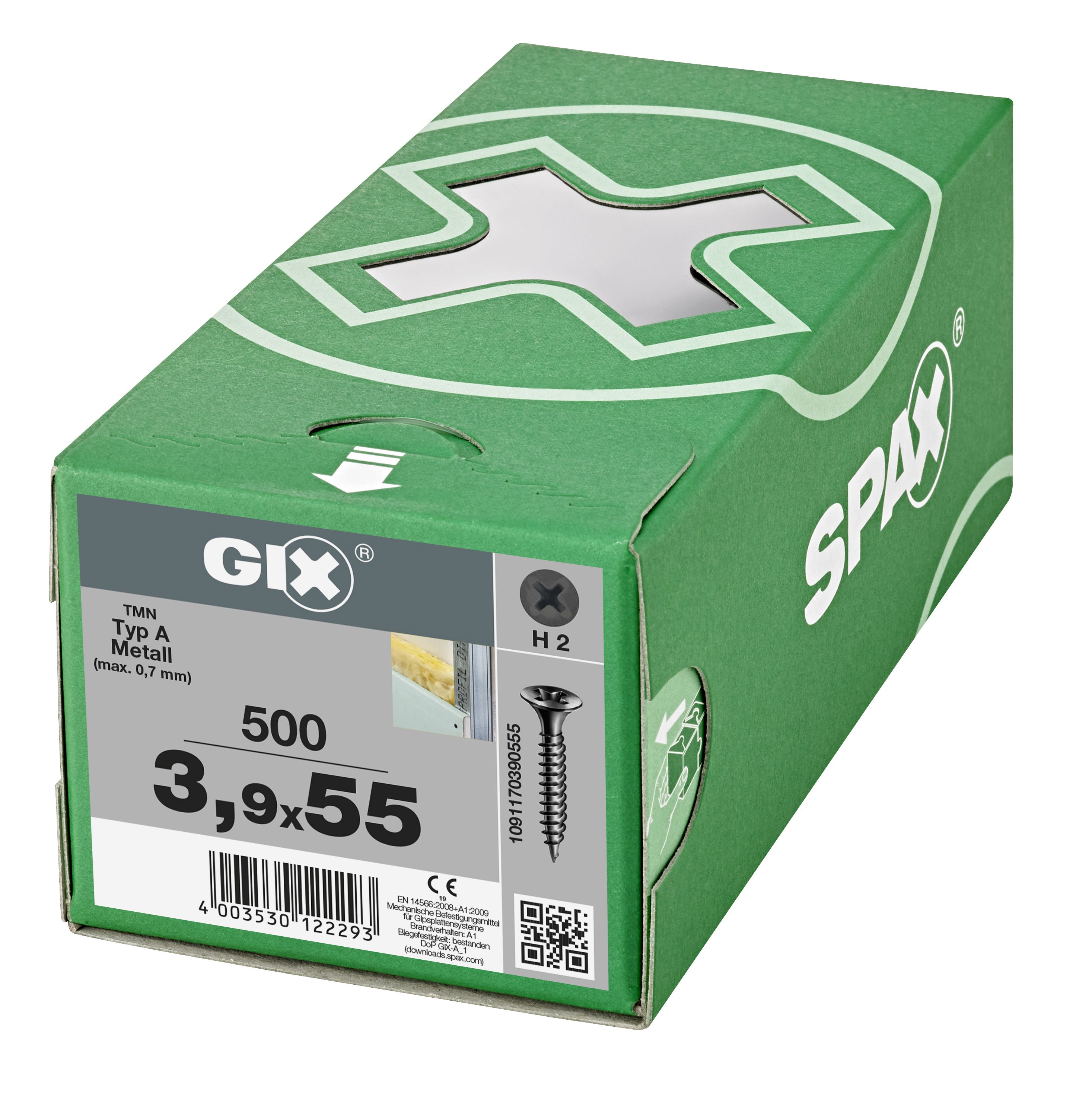 CABEZA DE TROMPETA GIX-A H2 ROSCA FINA FOSFATADO 500 UD.