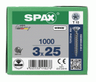 CABEZA PLANA SPAX-S NERVIOS DE FRENADO T-STAR PLUS T10 ROSCA COMPLETA WIROX 1000 UD.