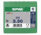 CABEZA PLANA SPAX-S NERVIOS DE FRENADO T-STAR PLUS T10 ROSCA COMPLETA WIROX 200 UD.