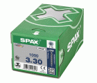 CABEZA PLANA SPAX-S NERVIOS DE FRENADO T-STAR PLUS T10 ROSCA COMPLETA WIROX 1000 UD.