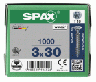 CABEZA PLANA SPAX-S NERVIOS DE FRENADO T-STAR PLUS T10 ROSCA COMPLETA WIROX 1000 UD.