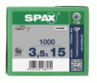 CABEZA MÚLTIPLE PLANA SPAX T-STAR PLUS T20 ROSCA COMPLETA WIROX 1000 UD.