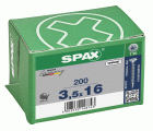 CABEZA MÚLTIPLE PLANA SPAX T-STAR PLUS T20 ROSCA COMPLETA WIROX 200 UD.