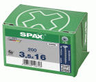 CABEZA MÚLTIPLE PLANA SPAX T-STAR PLUS T20 ROSCA COMPLETA WIROX 200 UD.