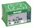 CABEZA MÚLTIPLE PLANA SPAX T-STAR PLUS T20 ROSCA COMPLETA WIROX 200 UD.