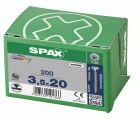 CABEZA MÚLTIPLE PLANA SPAX T-STAR PLUS T20 ROSCA COMPLETA WIROX 200 UD.