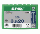 CABEZA MÚLTIPLE PLANA SPAX T-STAR PLUS T20 ROSCA COMPLETA WIROX 200 UD.