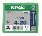 CABEZA MÚLTIPLE PLANA SPAX T-STAR PLUS T20 ROSCA COMPLETA WIROX 1000 UD.