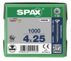 CABEZA MÚLTIPLE PLANA SPAX T-STAR PLUS T20 ROSCA COMPLETA WIROX 1000 UD.