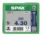 CABEZA MÚLTIPLE PLANA SPAX T-STAR PLUS T20 ROSCA COMPLETA WIROX 200 UD.